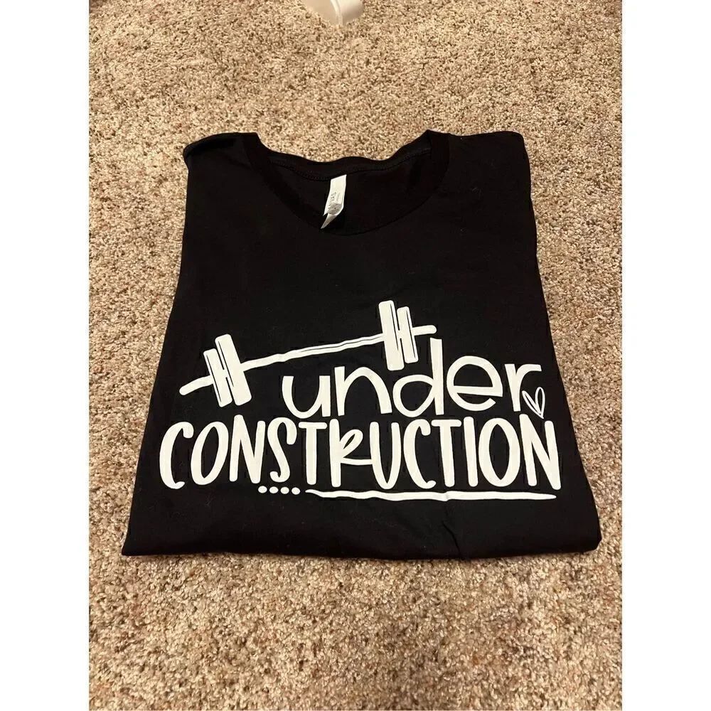 New Bella Canvas "Under Construction" Black Tee